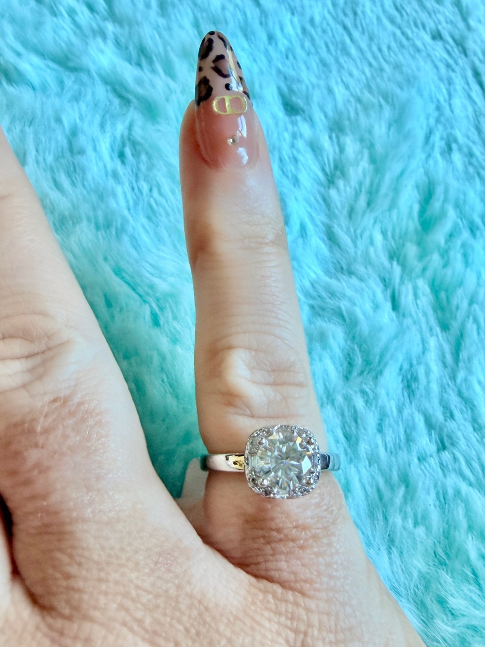 1.0ct Moissanite 925 Sterling Silver Ring Size 6 NWT - Picture 9 of 9